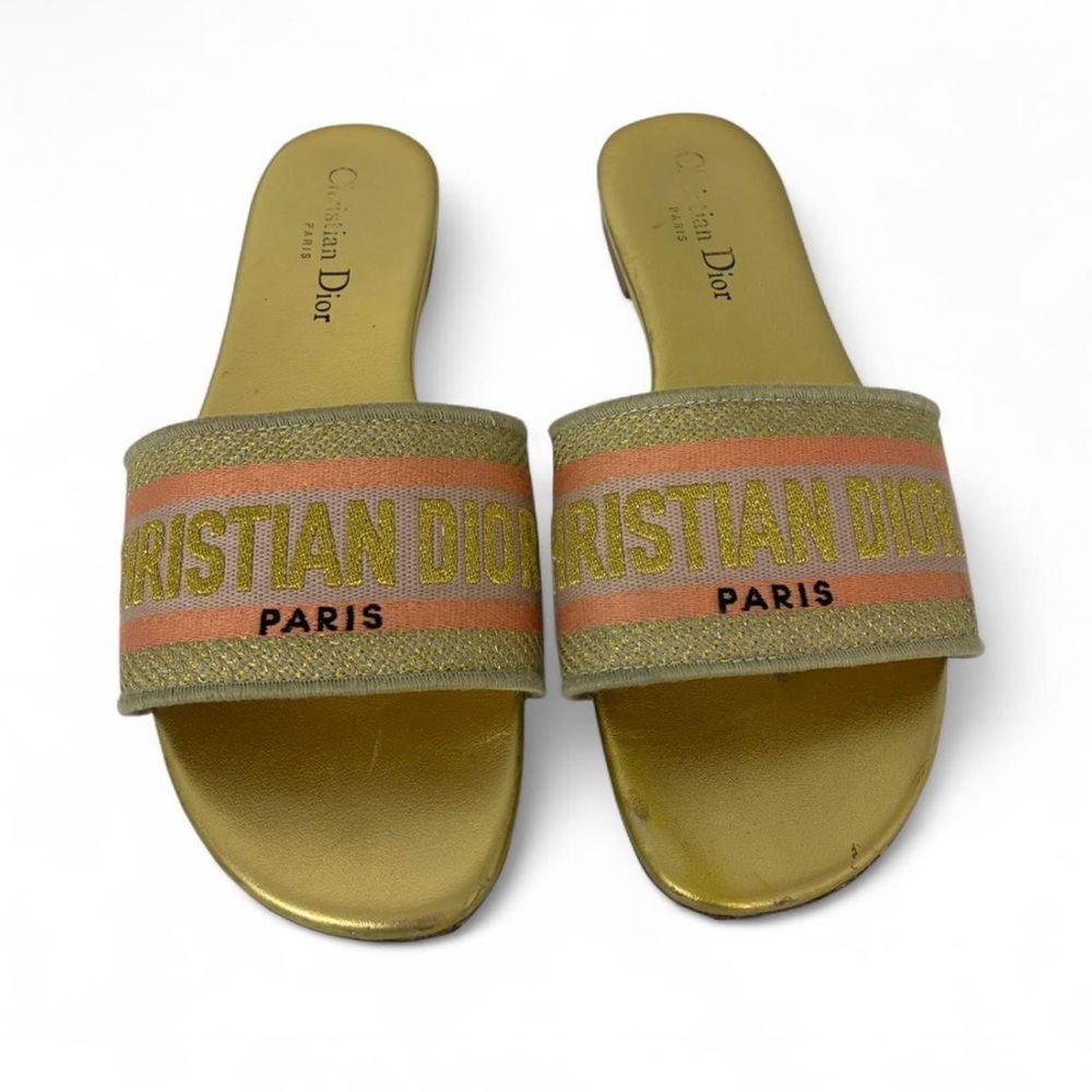 Dior Gold and Pink Sandals